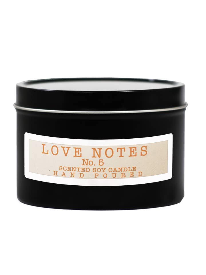 Love Note No 5 Soy Candle (8 Oz Travel Tin) - Grapefruit for wholesale by LOVE NOTES FRAGRANCES