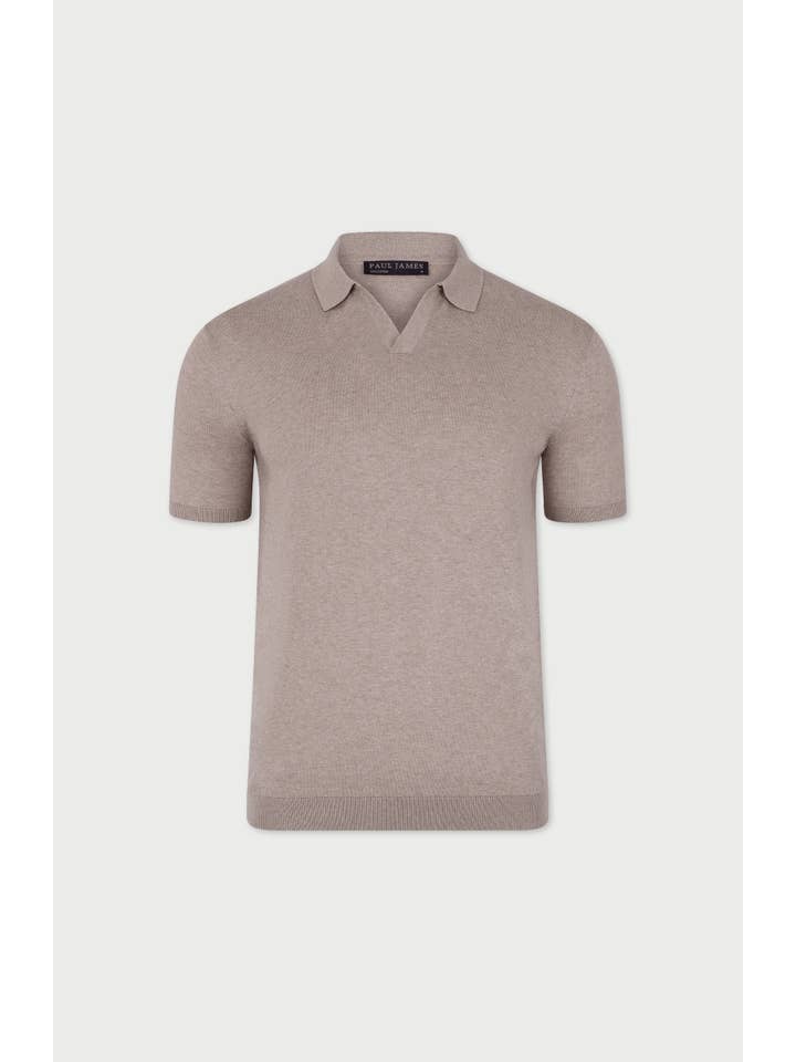 Paul James Knitwear – wholesale Polo – Men’s – Mens Ultra Fine Cotton Buttonless Polo Shirt13