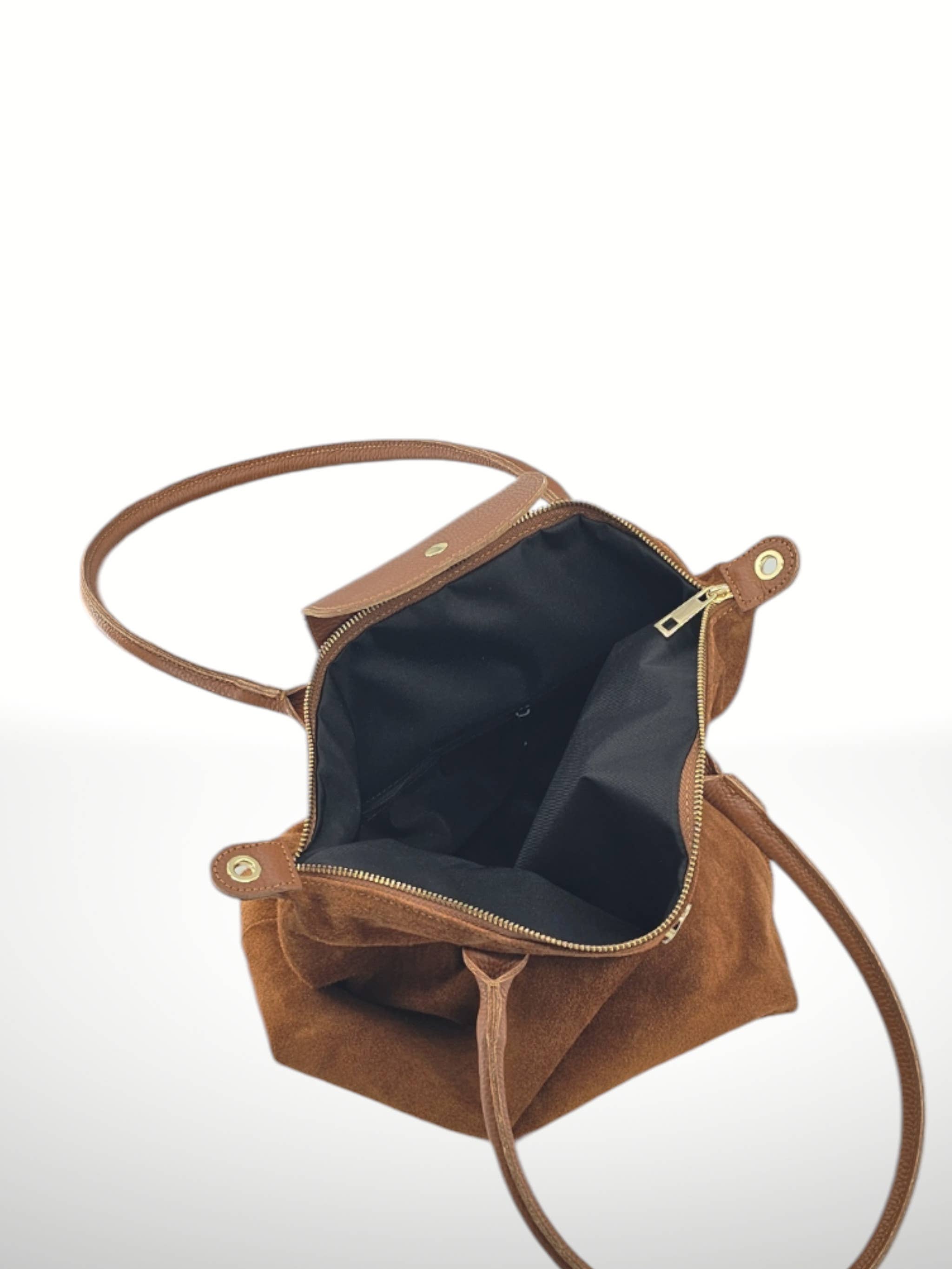 ITALIAN'S LEATHER - Wholesale Top Handle Bag - Women's - Carla Suede Leather Bag ²⁵12