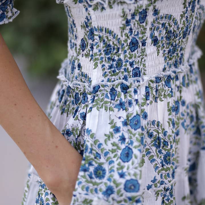 Maison Marigold - Wholesale Dress - Women's - Ibiza Mini Dress Blue/Green