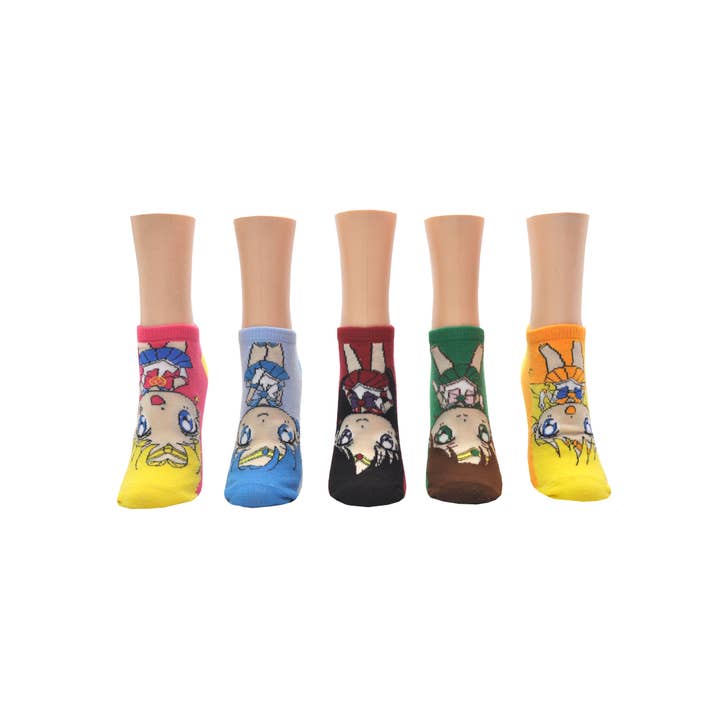 Everything Legwear - Vente Chaussettes – femme - Lot de 5 paires de chaussettes Sailor Moon avec personnages préférés