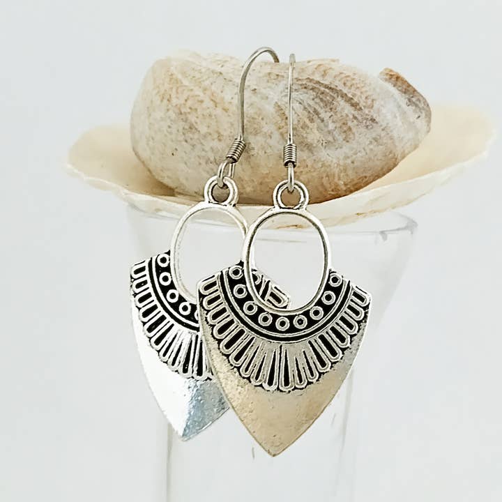 Boho Earrings, Silver Bali Earrings for wholesale by Piccadilly Pendants