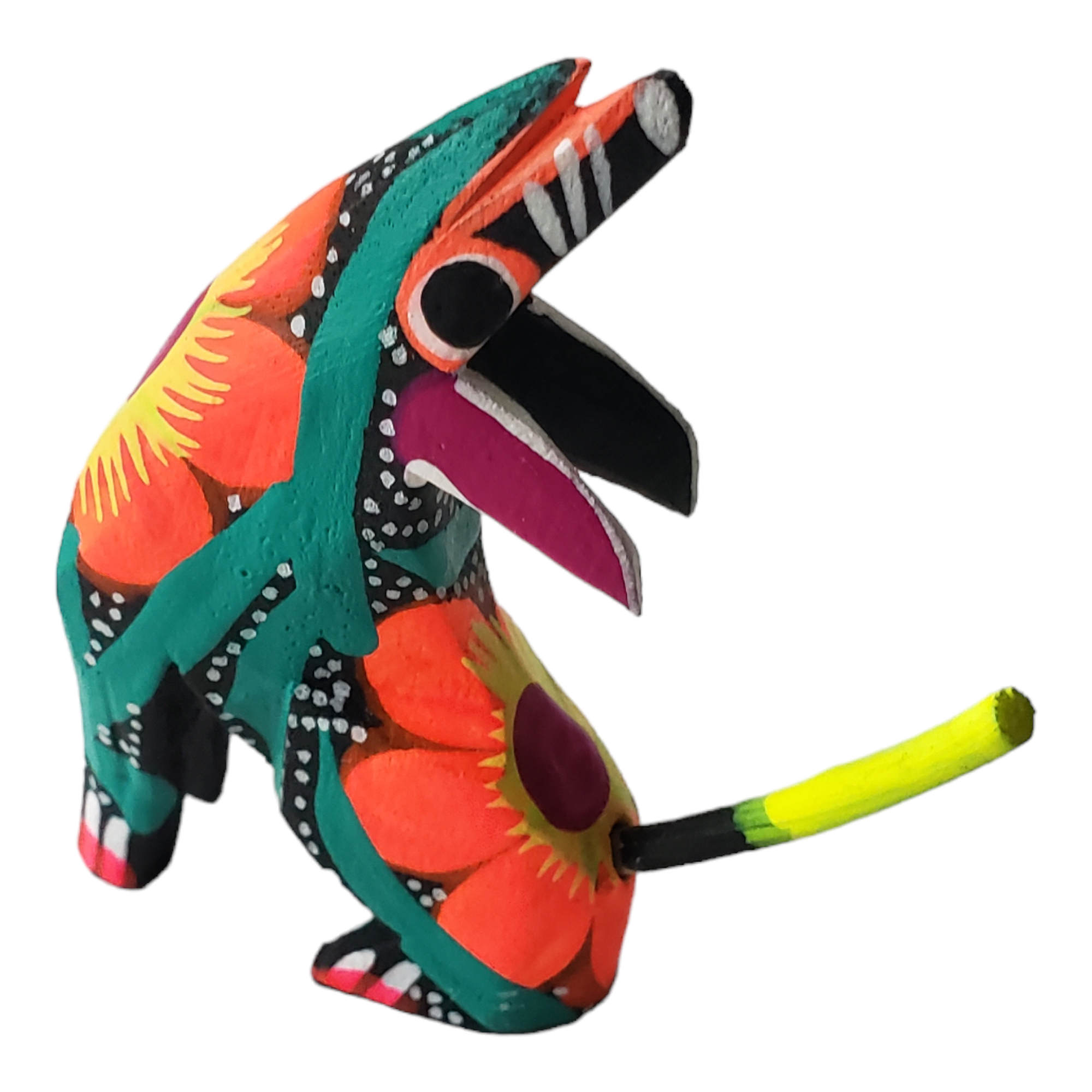 The Little Pueblo - Wholesale Decorative Figurine - Oaxacan Alebrije Coyote Mini Wood Carving Mexican Hand Painted9