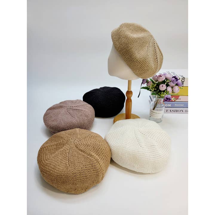 Comfortarians - Wholesale Beret - Women's - Breathable Summer Paper/Cotton Beret, Spring Summer Beret9