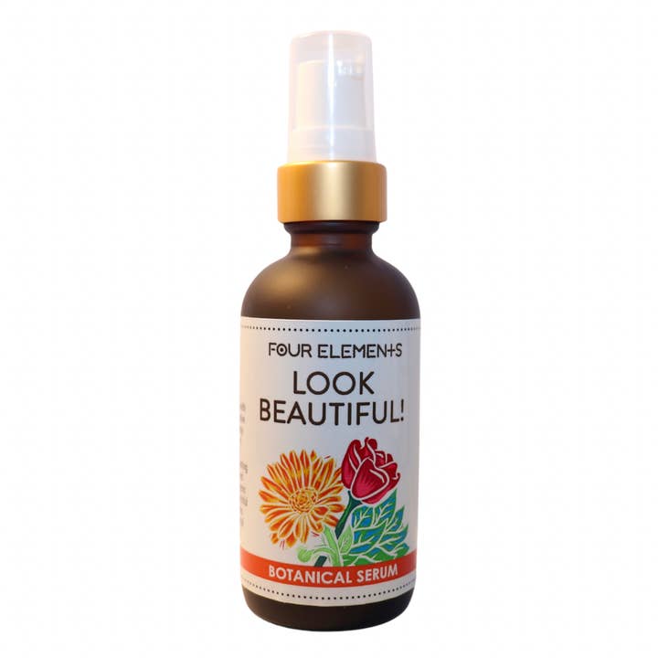 Look Beautiful gezichtsserum - 2oz voor wholesale door Four Elements Organic Herbals