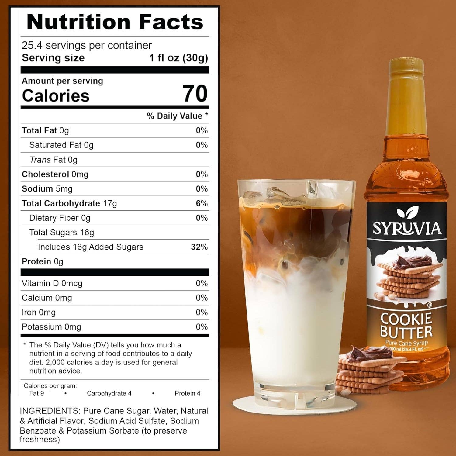 Syruvia - Wholesale Flavored Syrup - Cookie Butter Syrup2