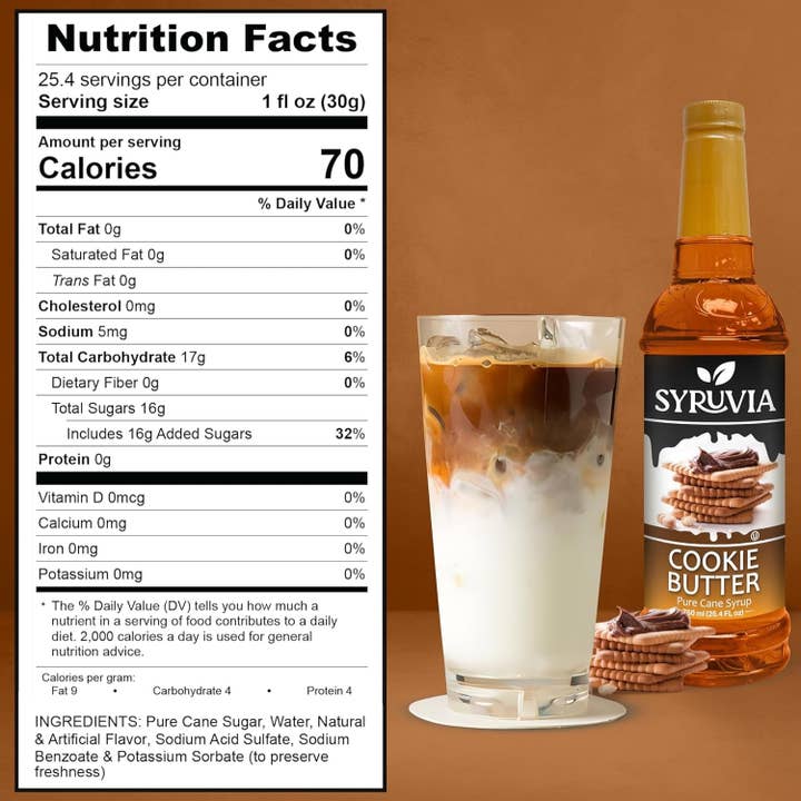 Syruvia - Wholesale Flavored Syrup - Cookie Butter Syrup2