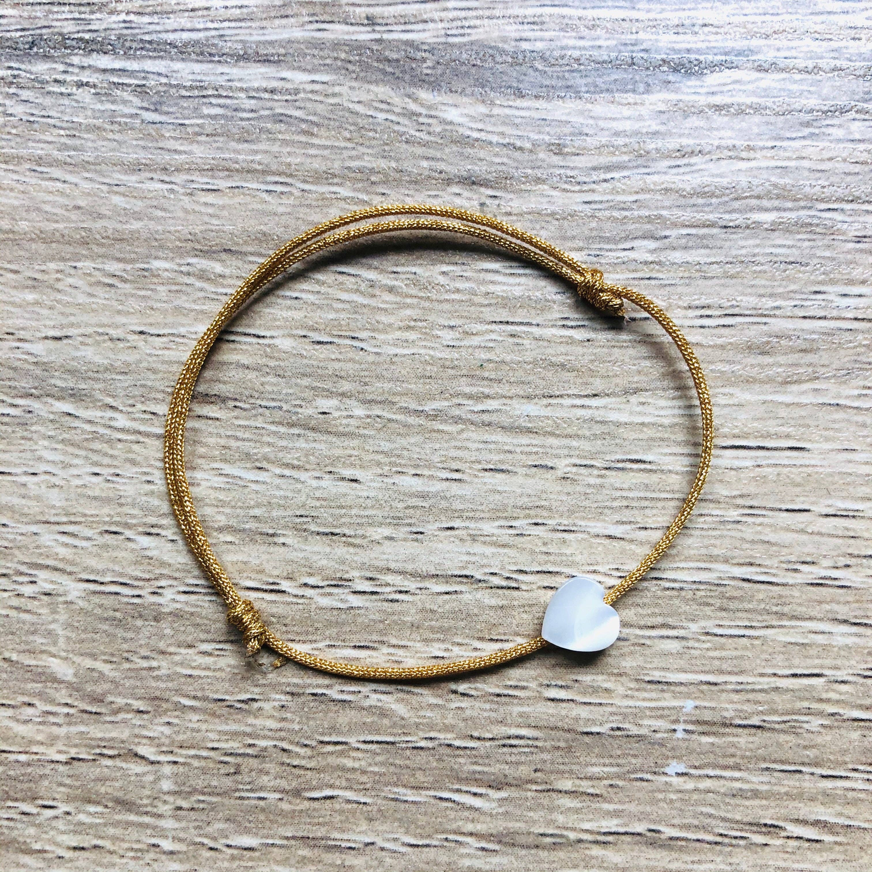 YSIE - Wholesale Beaded Bracelet - Kids - Adjustable cord bracelet for children Mother-of-Pearl Camille3