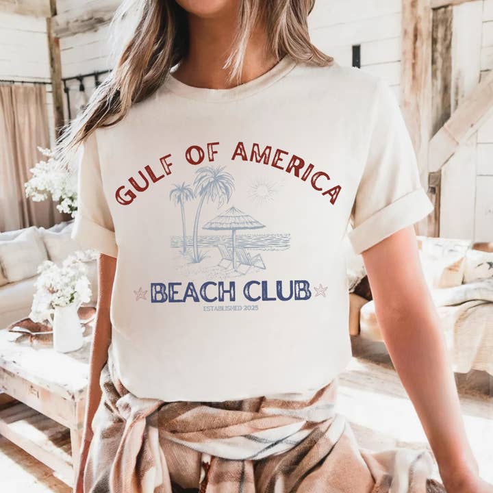 Clover + Cotton Co - Wholesale Screen Printed T-Shirt - Men's - Over Print | Gulf Of America Beach Club Tees3