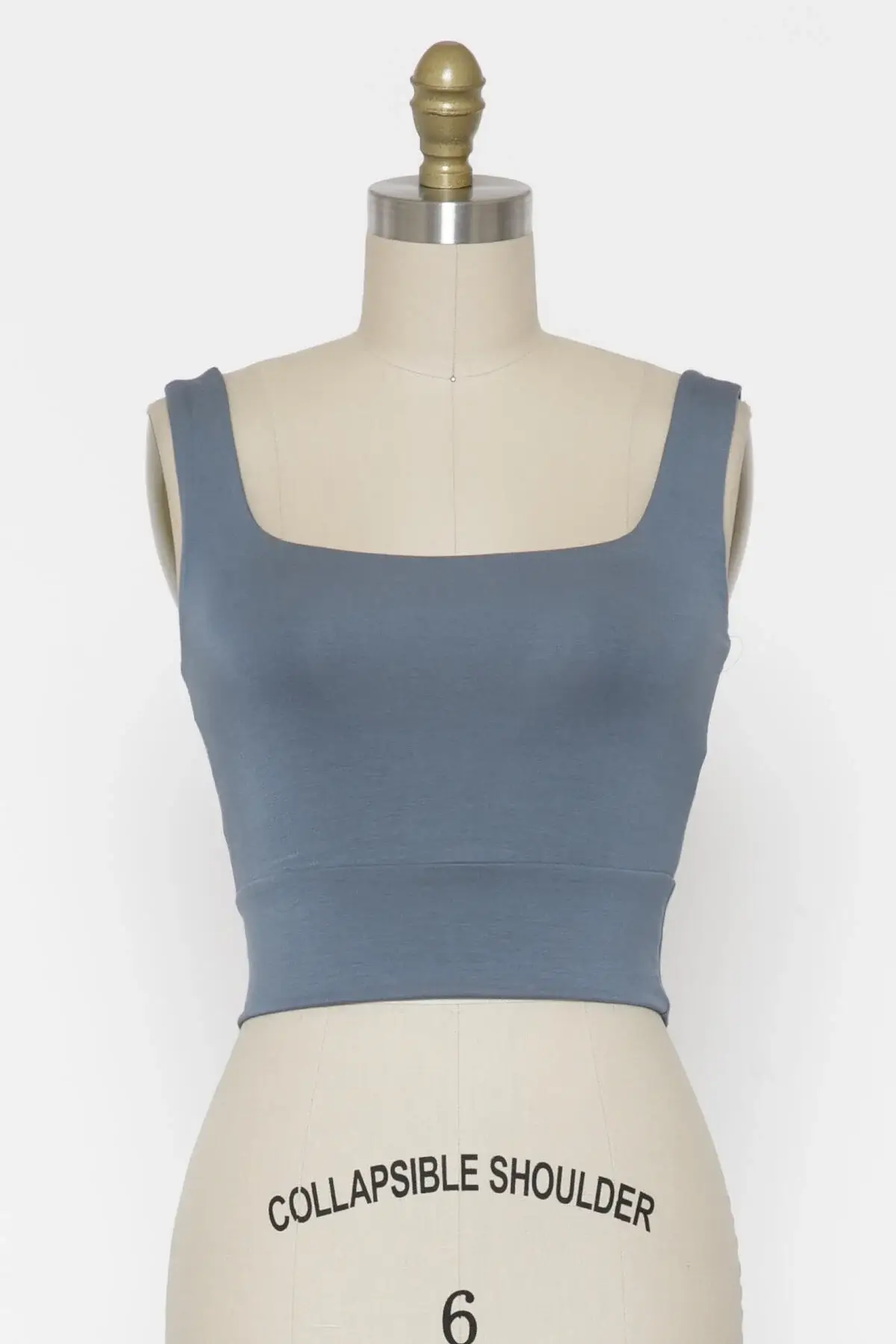 Final Touch - Wholesale Knit Top - Women's - Square Neck Fitted Crop Top - T1685946