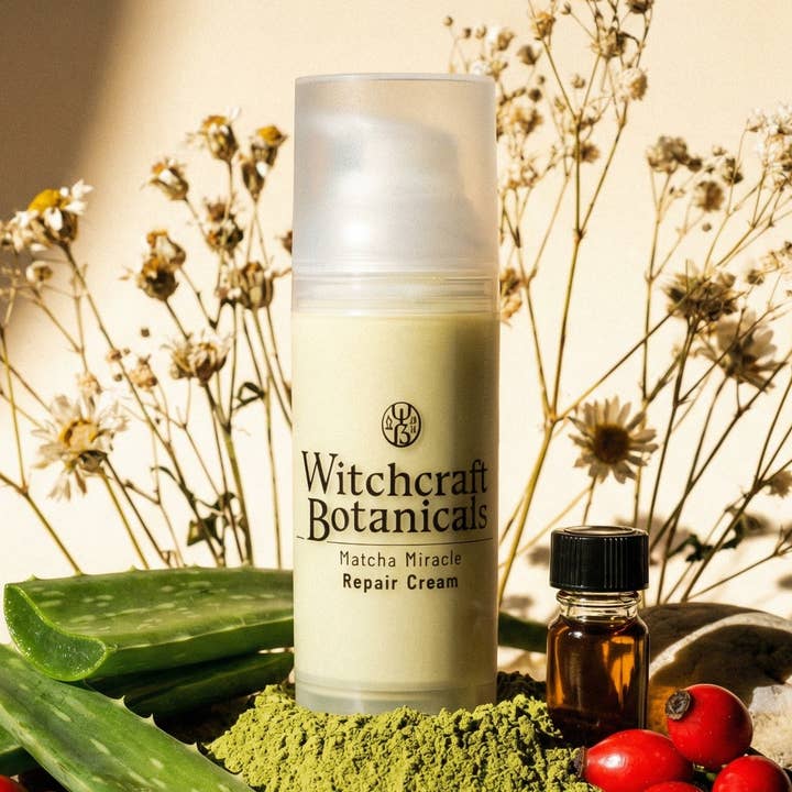 Възстановяващ крем с матча и алое вера for wholesale by Witchcraft Botanicals
