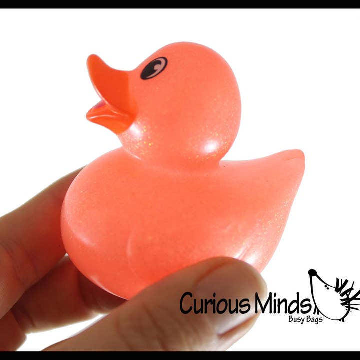 Curious Minds Toys - Wholesale Bath toy – Baby - 1 - Medium 2" Glitter Rubber Ducks - Rubber Duckies Toy4