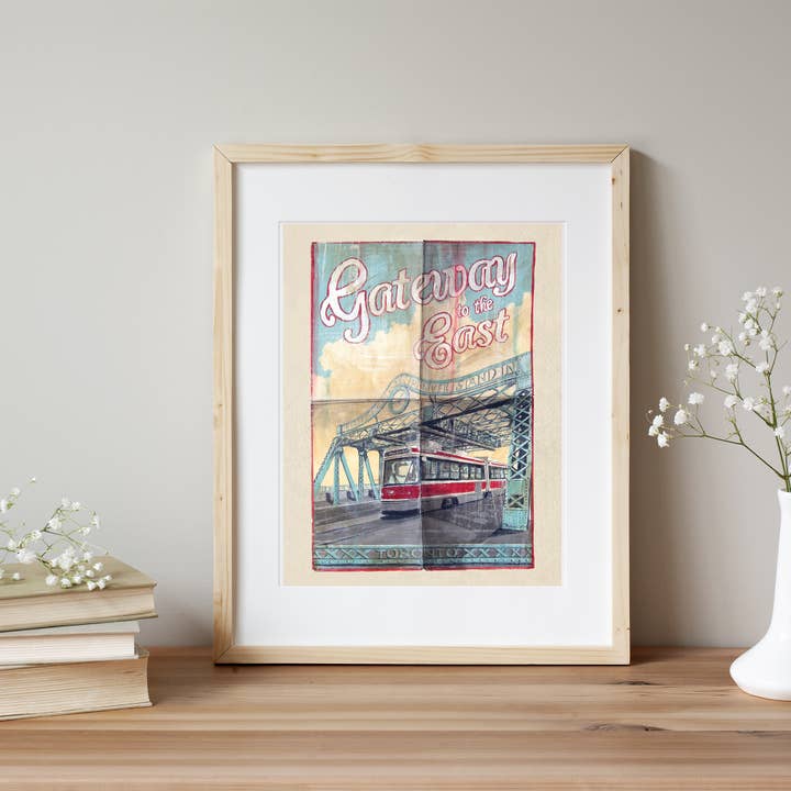 Queen St East Viadukt Poster Druck | Toronto Wahrzeichen Kunst für den Großhandel von Totally Toronto Art/Sassy City Studio