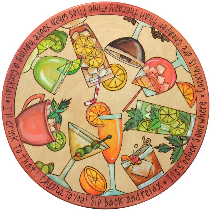 Håndlavet 20" Lazy Susan - Cocktails for engroshandel hos Sticks