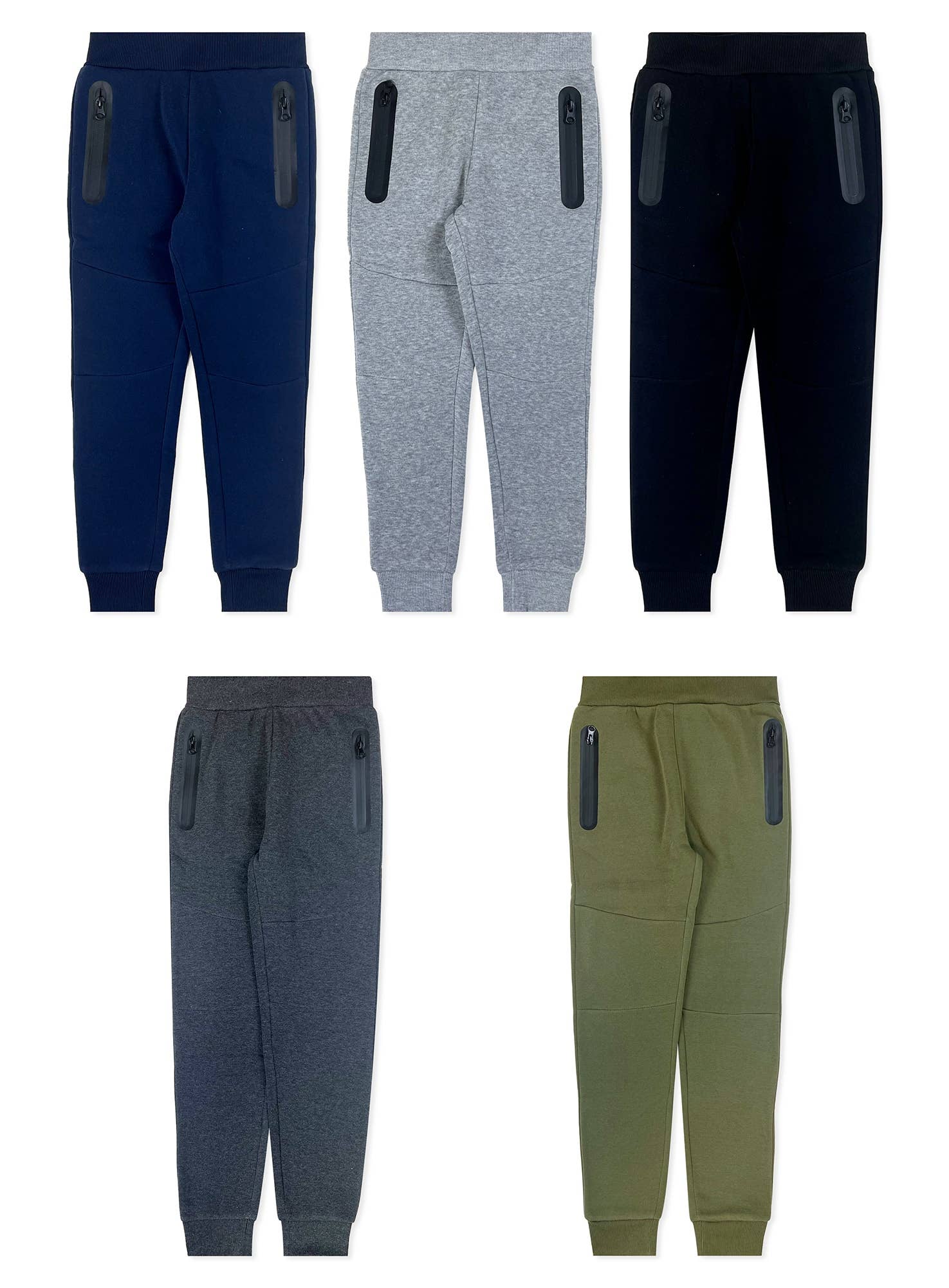 Wholesale Youth Fleece Jogger Sweatpants in Charcoal Grey