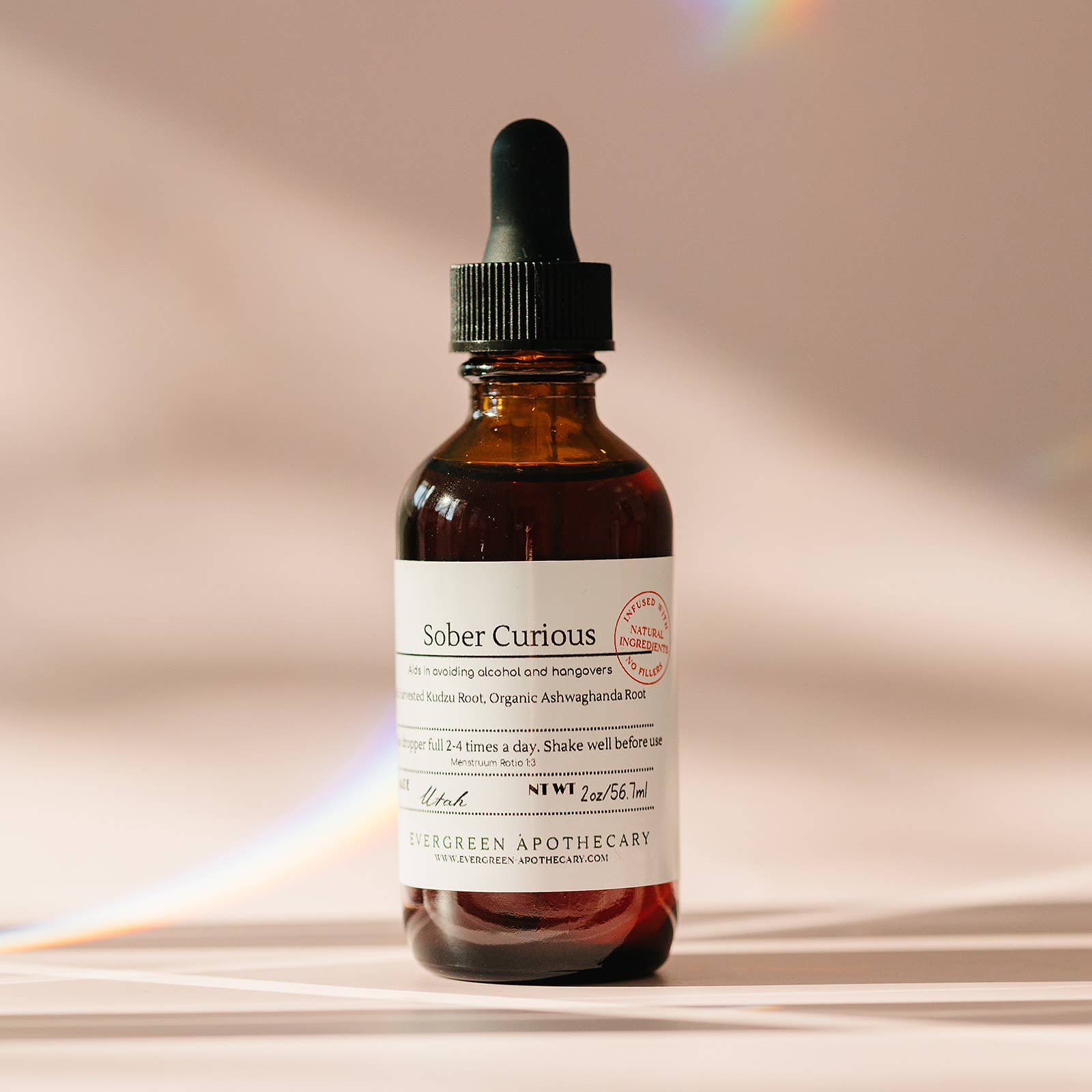 Evergreen Apothecary - Wholesale Tincture - Sober Curious Tincture, Alcohol Free, 2oz 2