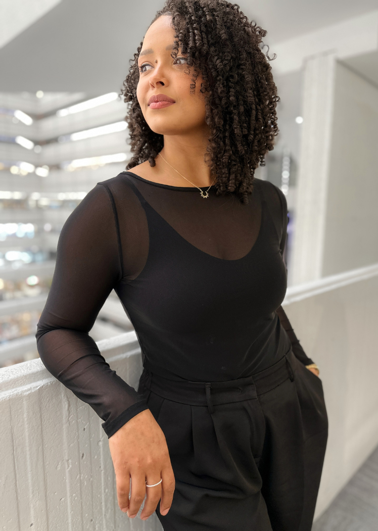 ELIETIAN - Wholesale Gebreide top - Dames - Doorschijnende top met lange mouwen51