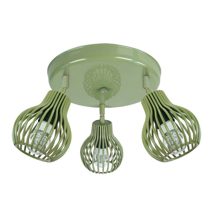 RUGBY - Khaki Green Metal Leddelt loftslampe for engroshandel hos Tosel Shop