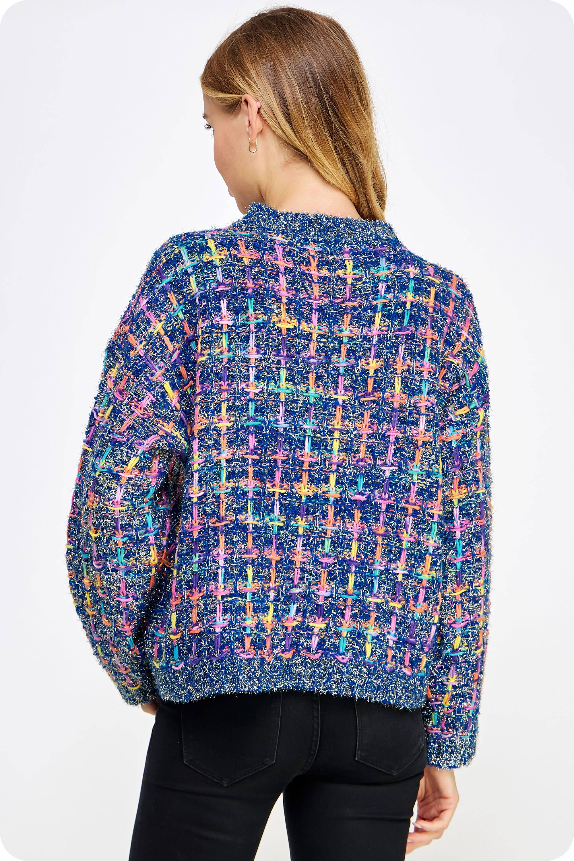 Strut & Bolt – Engroshandel Tunika - Dame – Gråand Multi Tweed Pullover Strik Sweater2