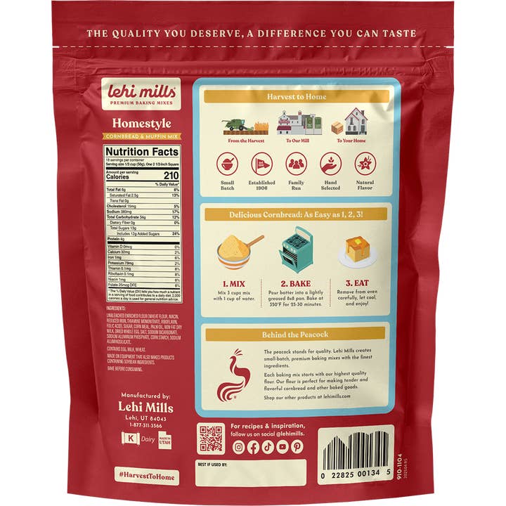 Lehi Mills – wholesale Majsbrödsmix – Cornbread- och muffingmix från Lehi Mills1