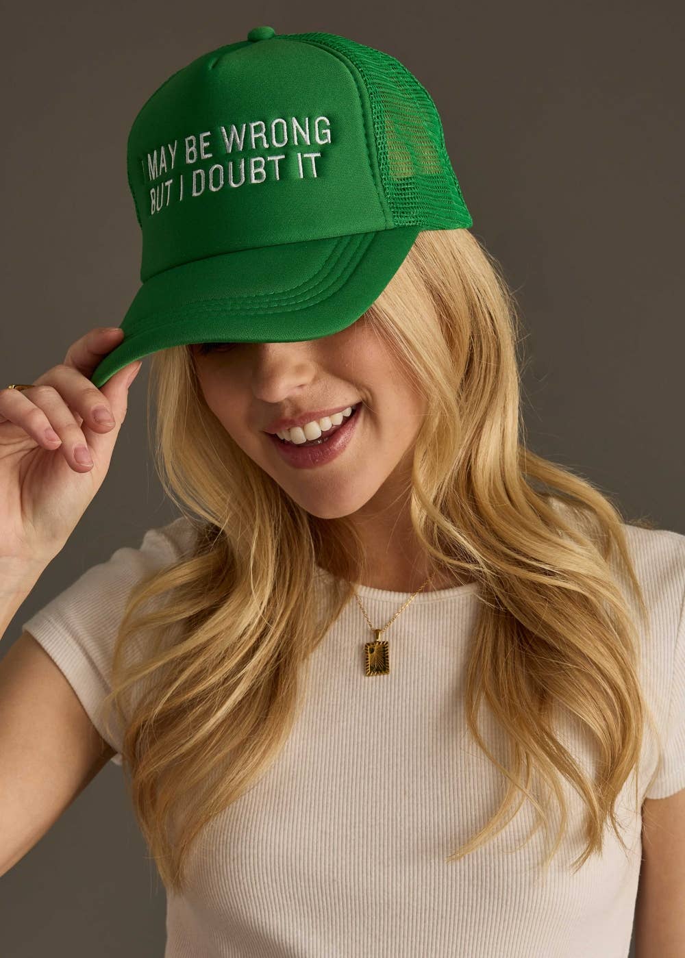 Panache Apparel Co. – wholesale Trucker hat – Women’s – I May Be Wrong Trucker Hat2