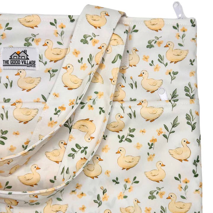The Good Village Cloth Co + Market - Wholesale Wet Bag - Kids & Baby - Large Hanging Wetbag | Duckies1