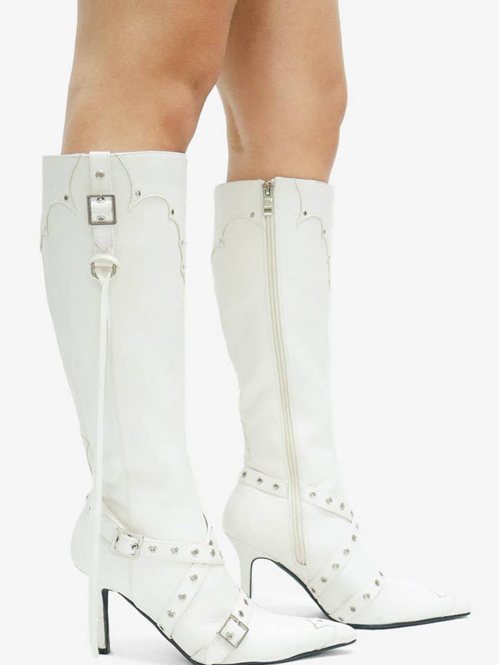 Lemonade Shoes - Wholesale Boots – Women’s - GUNNER - Western Stiletto Boots w/ Studs16