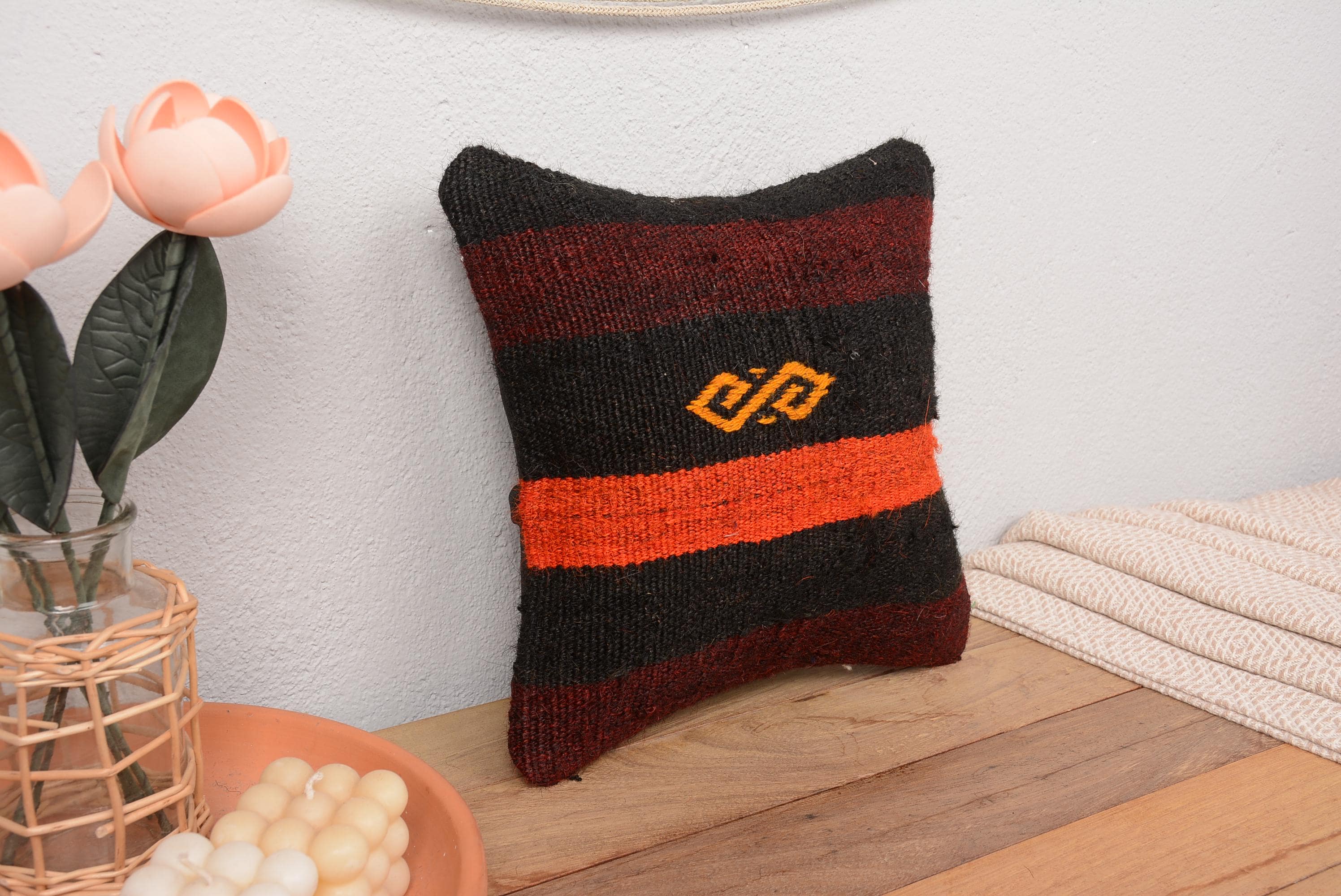 Kilim Pillow Decors - Wholesale Throw Pillow Cover - Vintage Turkish Kilim Boho Pillow Sham Cover 12x12