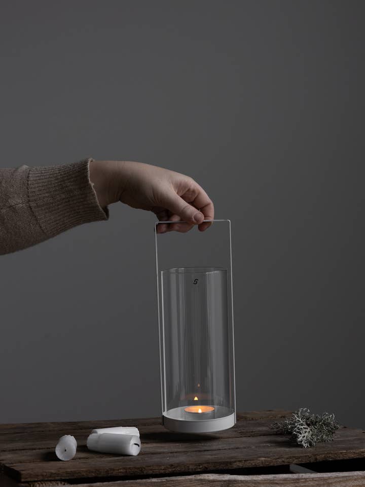 Kvarnvik Small White lantern for wholesale by STOREFACTORY