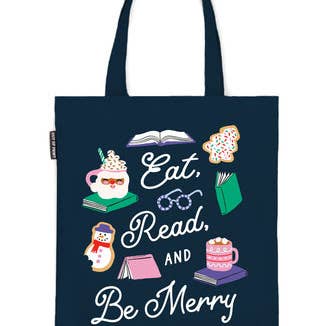 Eat, Read, & Be Merry Tote for wholesale by Penguin Random House LLC