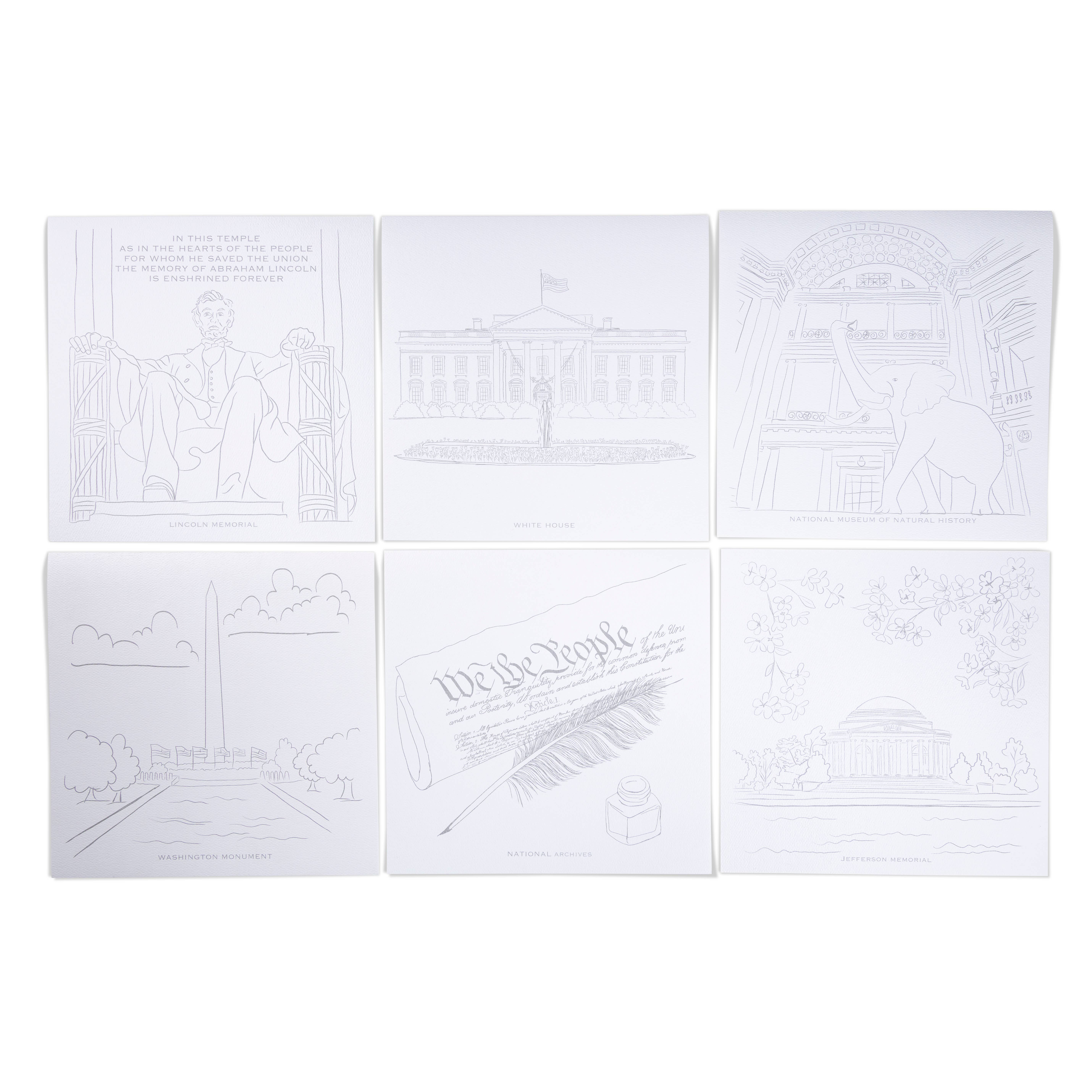 Color Box Design & Letterpress - Vente Kit de bricolage - Kit d'aquarelle de luxe | Collection Washington DC1