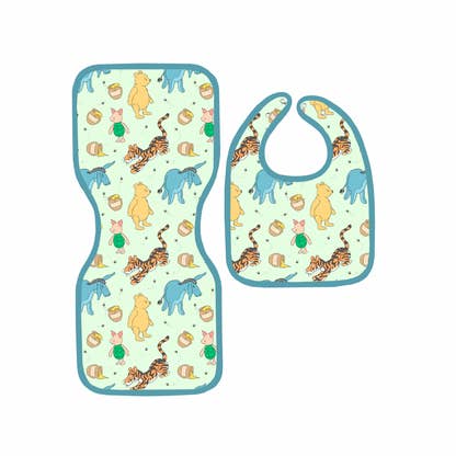 Winnie The Pooh Bib & Burp Cloth Set for wholesale by Secret Stock Reserve