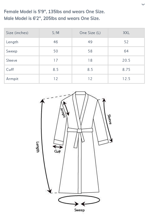 Taupe Kimono unisexe gaufré LM Brands, peignoir long taupe à motif carré LM7023-Taupe en vente sur Faire5