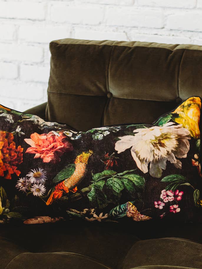 Audubon Linen Lumbar Pillow Cover for wholesale by Winton and Waits