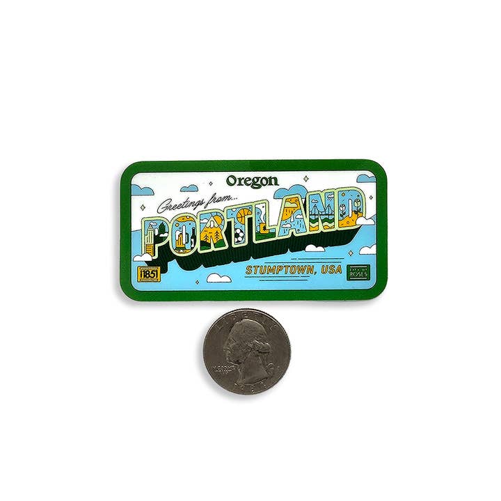 Hello From Oregon - Wholesale Sticker - Greetings From Portland License Sticker1