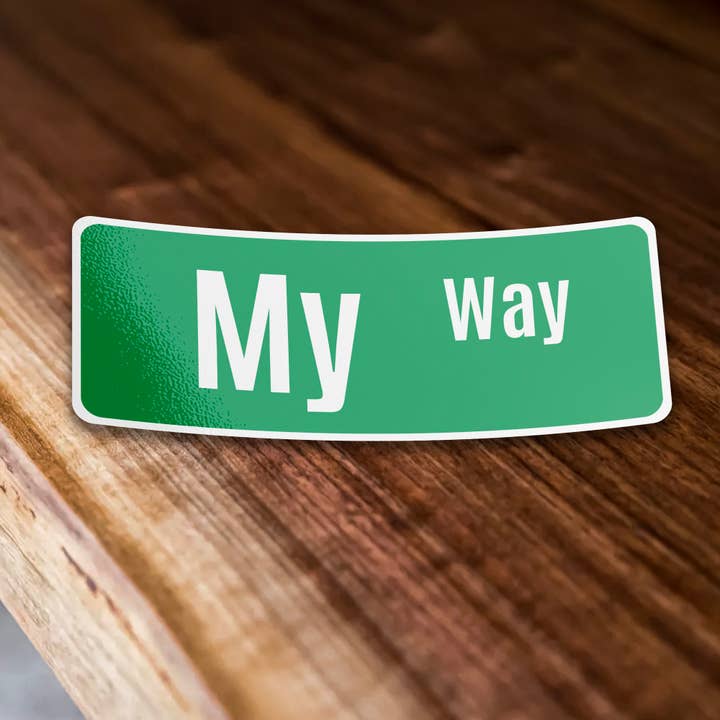 Sticker Bull - Vendita all'ingrosso Adesivo - Adesivo meme con cartello stradale My Way1