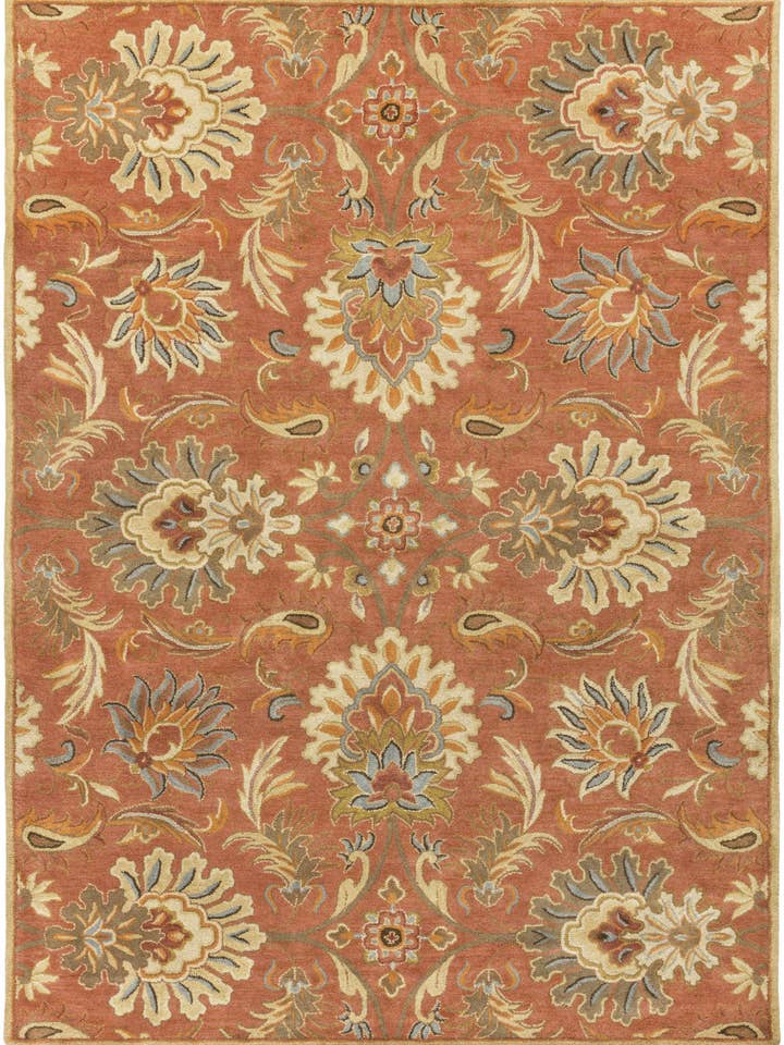 Tapis de zone Chesterton Hand Tufted Orange 1112 pour la vente par Eastern Woven