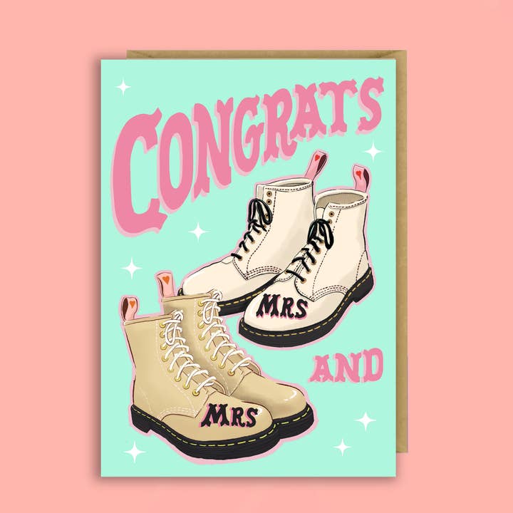 Lesbian Wedding card | LGBTQ+ | Queer | Marriage | Weddings for wholesale by The Queer Store