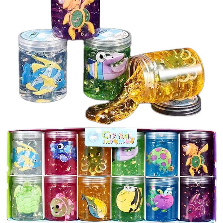 Cap Zone - Wholesale Putty/Slime - Kids - Marine Life Figurine Gel Slime Mini Jar