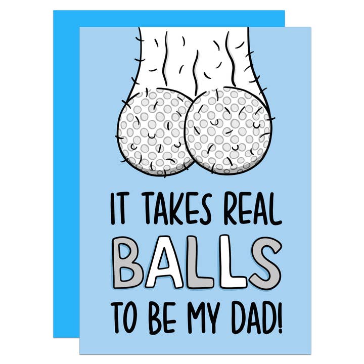 Golf Balls Fathers Day A6 Card for wholesale by TeePee Creations