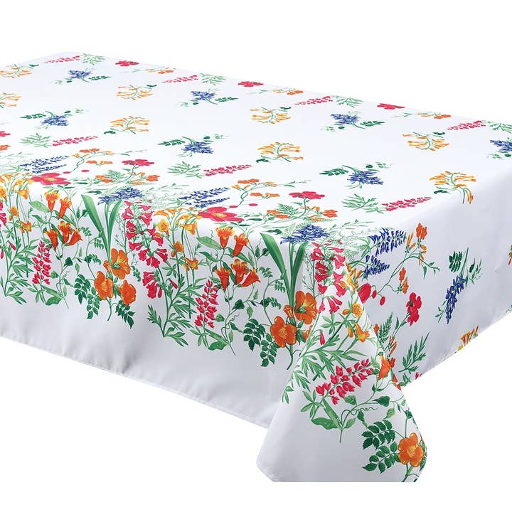Vivian - White - 100% Polyester Tablecloth for wholesale by Texstyles Deco Inc.