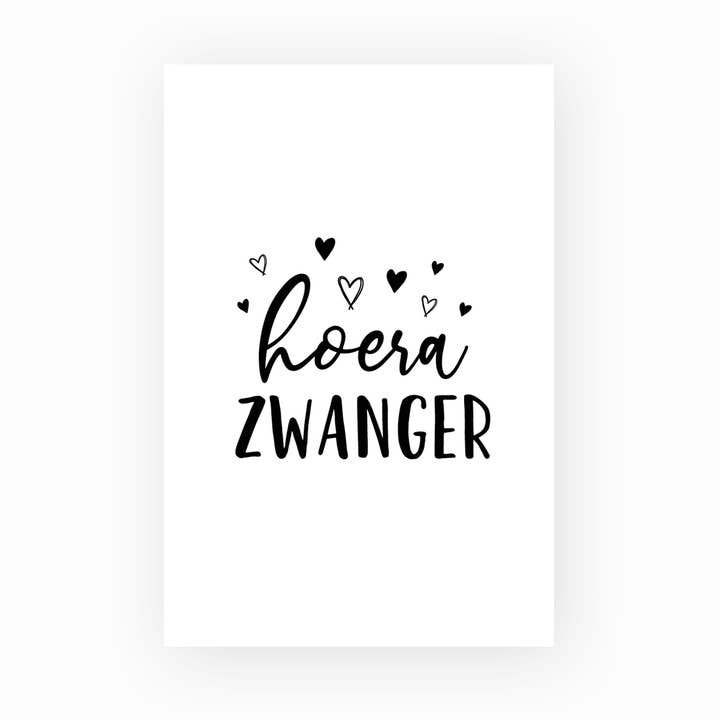 Minicard - Hurra embarazada para venta al por mayor de Studio Hoeked