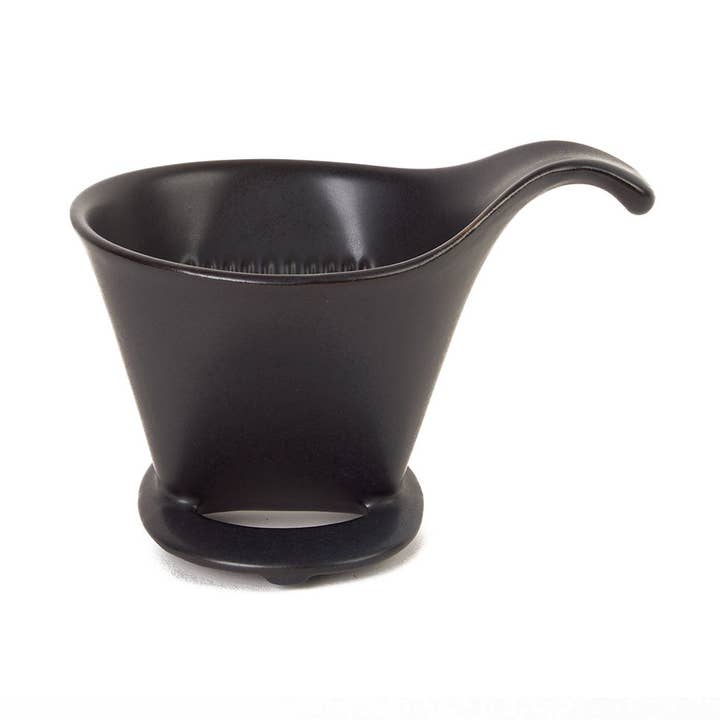 BEE HOUSE Pour-Over Ceramic Coffee Dripper - Noble Black for wholesale by ZERO JAPAN USA