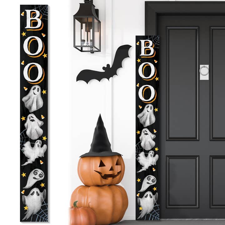 72in Rustic Wooden "BOO" Halloween Porch Sign - Spooky Front Door Decor for wholesale by TX USA Corporation