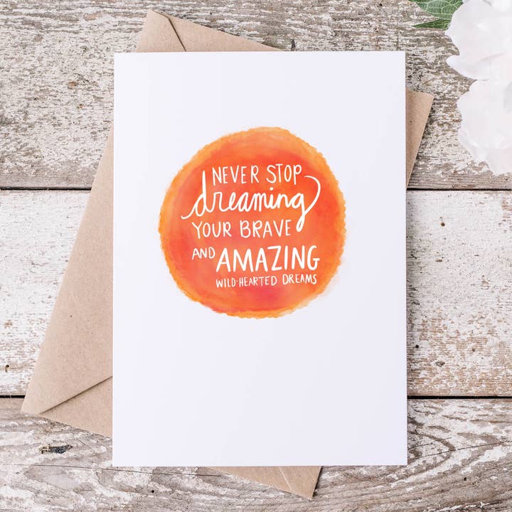 Brave Dreams Card for wholesale by Card & Story