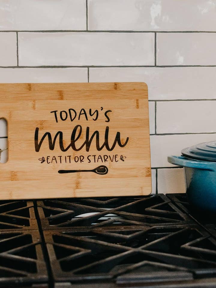 Rectangle Bamboo Cutting Board for wholesale by Tin Roof Kitchen & Home