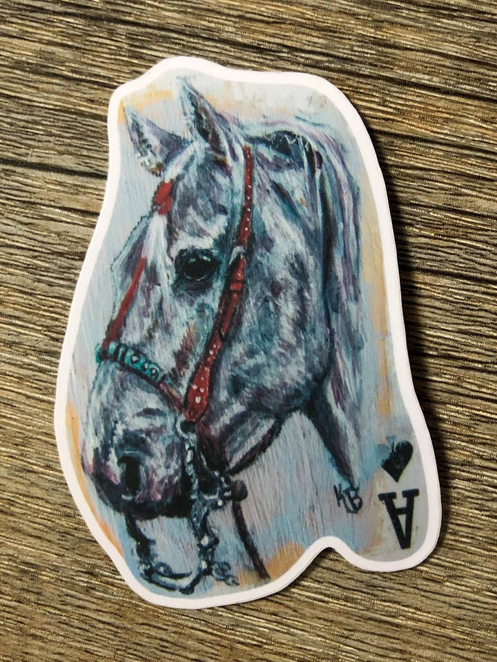 Ace of spades sticker for wholesale by Karmin Burton Art