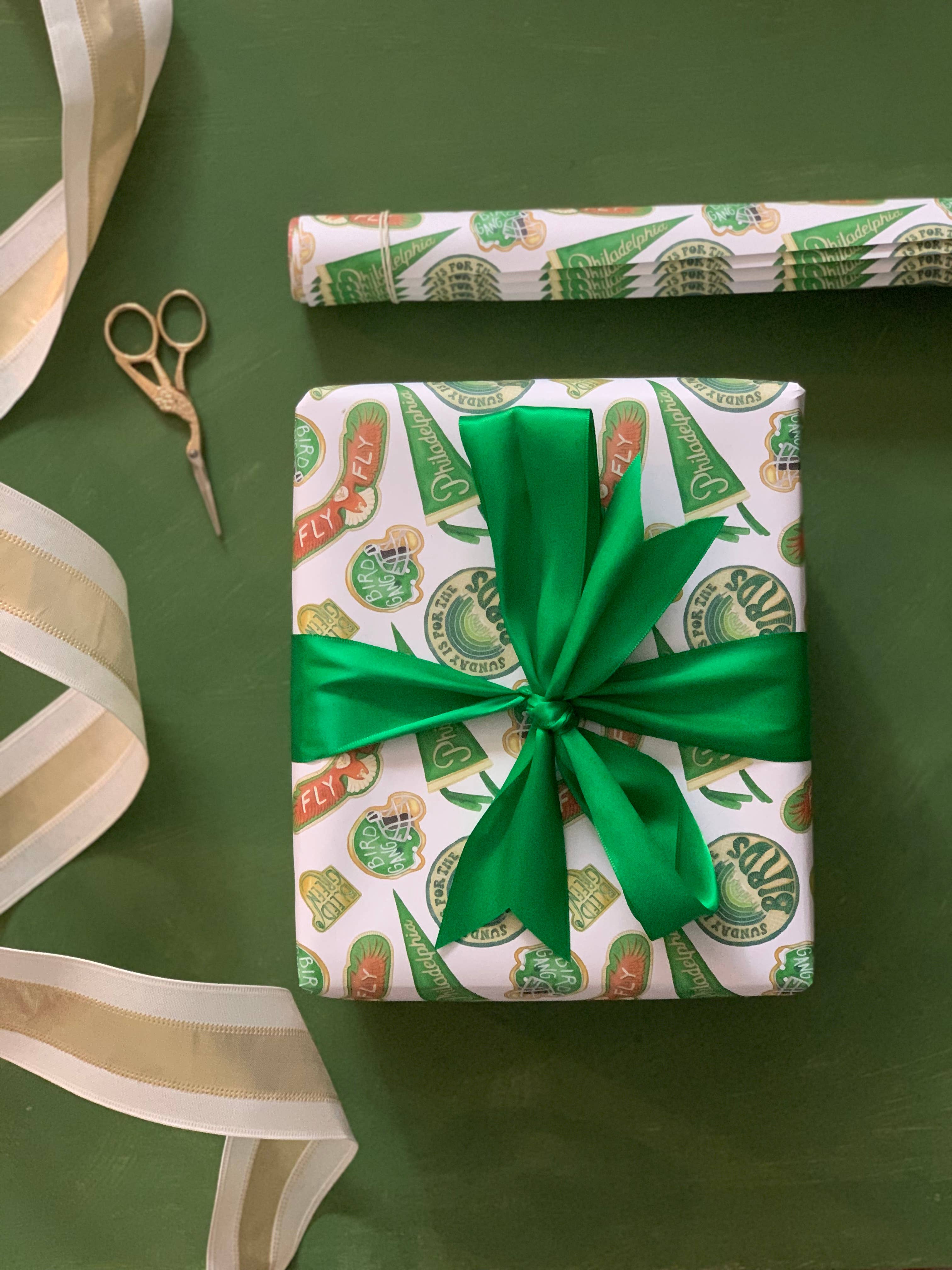 Meadowbrook Lane - Wholesale Wrapping Paper Roll - Philly Football Fan Wrapping Paper2