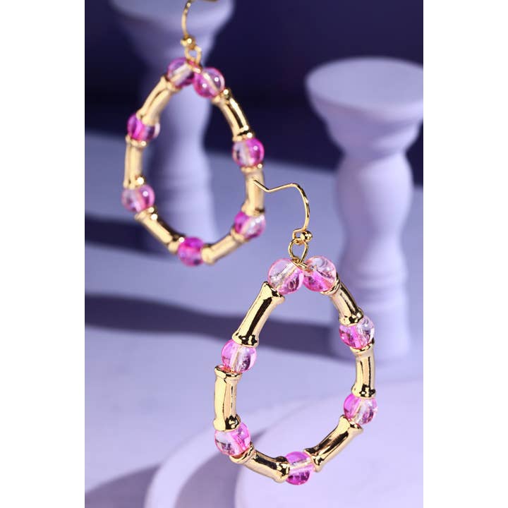 Urbanista - Wholesale Dangle Earrings - Beaded Metal Teardrop Earrings