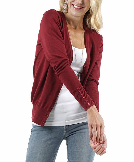 42POPS - Wholesale Cardigan - Women's - '....Vneck sleeve button detailed sweater cardigan Reg/Plus13